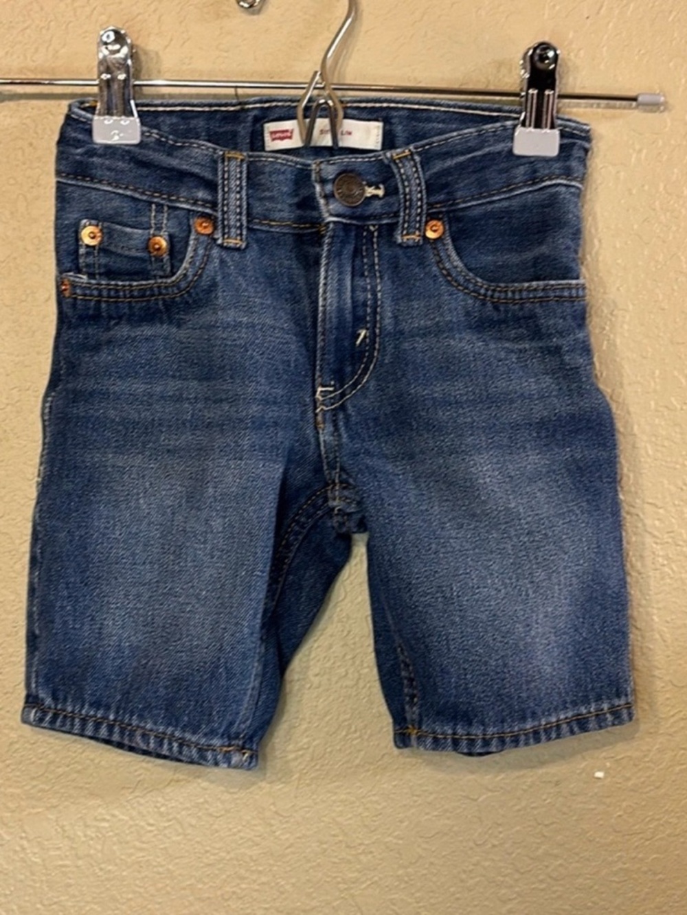 Levi’s Shorts Girls 511 Slim Denim Blue Jean Medium Wash Casual Shorts 4 Reg